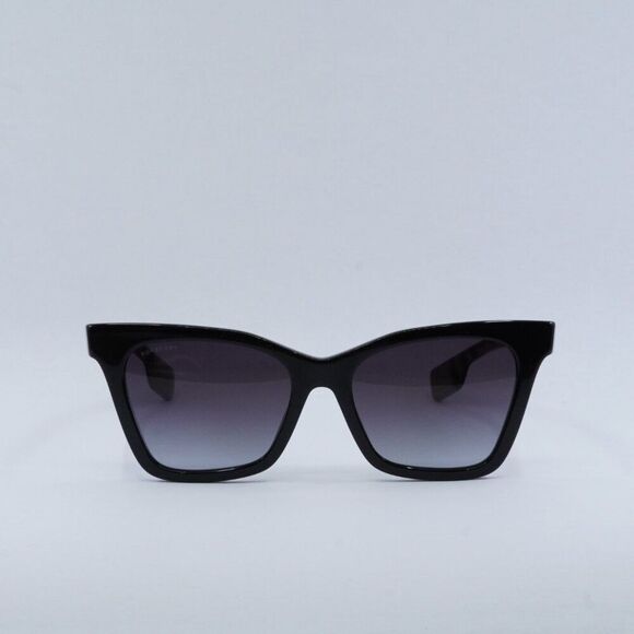 Burberry Elsa BE4346 39428G Sunglasses Black/Brown Cat Eye Frame, Grey Lenses - Picture 2 of 10